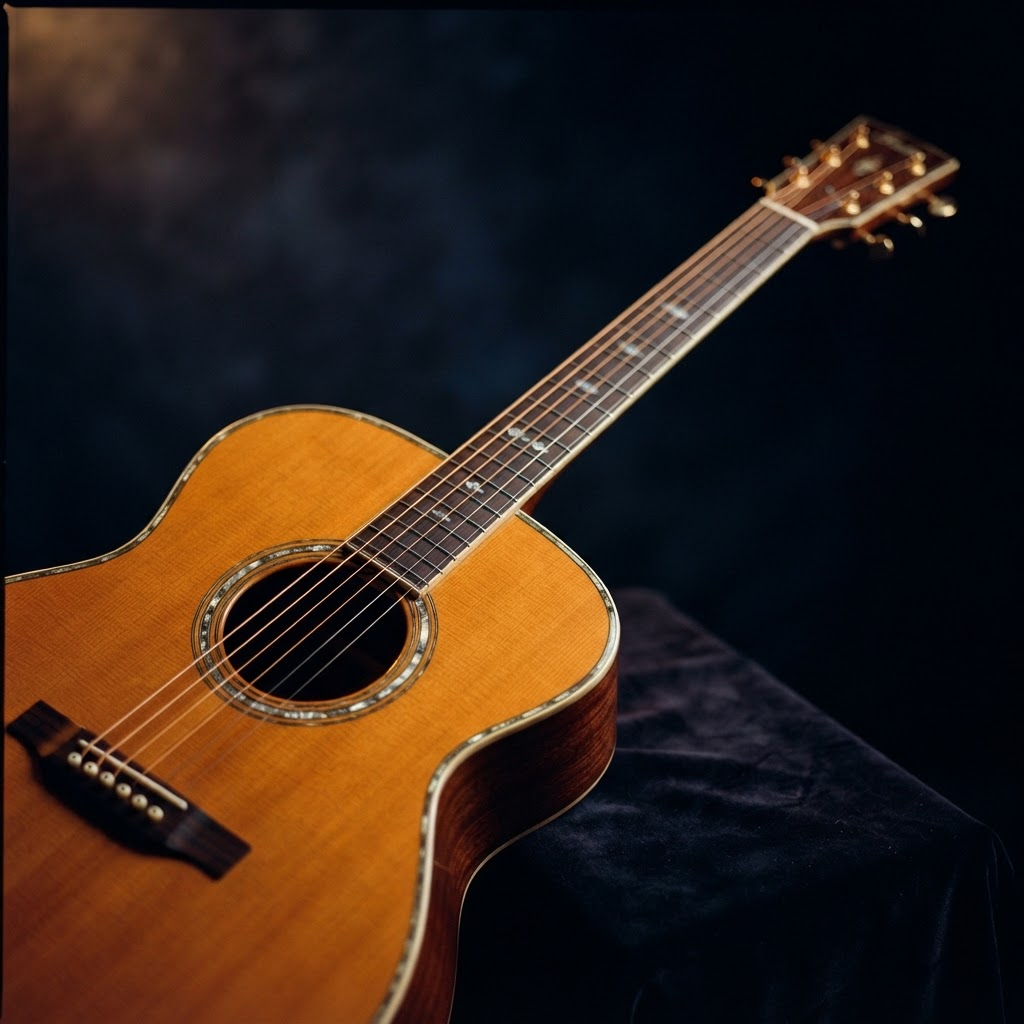 Acoustic guitar representing IOSA guitar classes